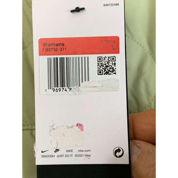 NWT Nike Oversized Fit Quilted Shirt Jacket Shacket Women L/XL - Picture 9 of 12